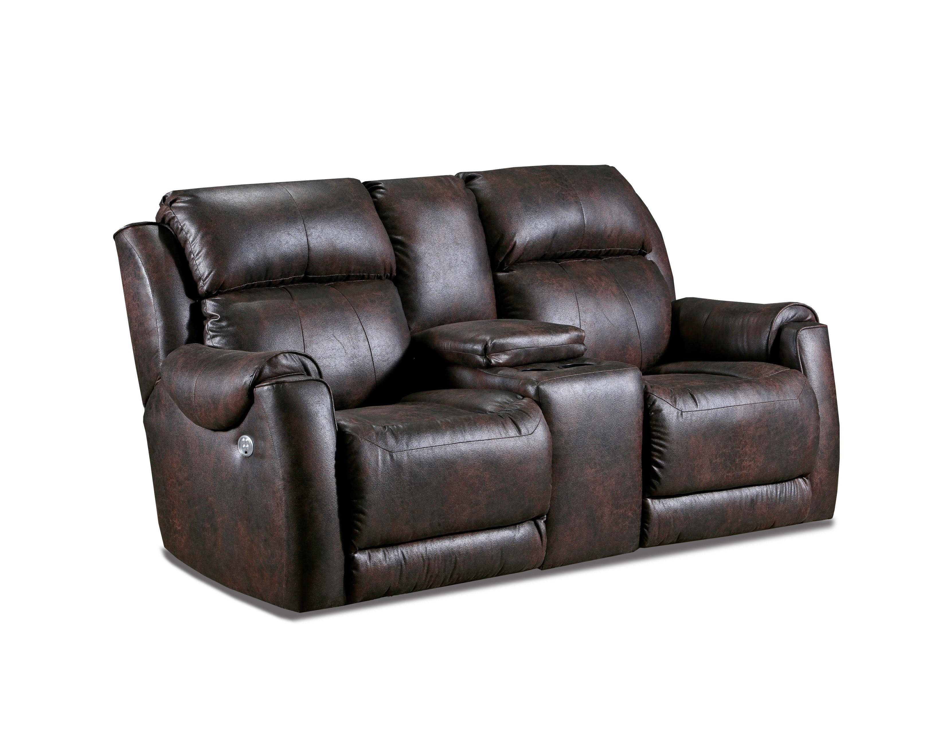 Southern Motion Safe Bet Power Headrest Loveseat With Console 757-78P ...